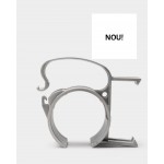 Clemă suport cabluri și priză pentru ștangă 